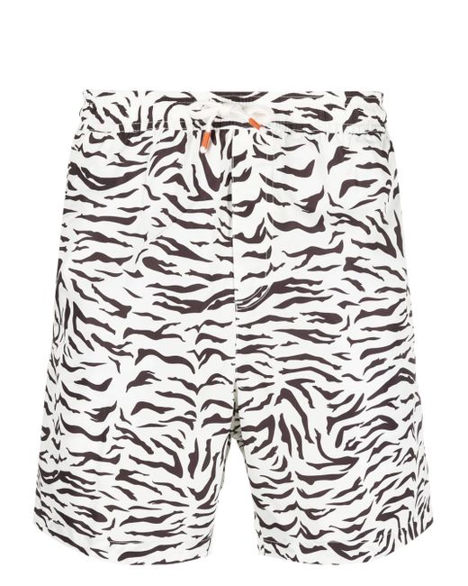 Reina Olga tiger-print swim shorts