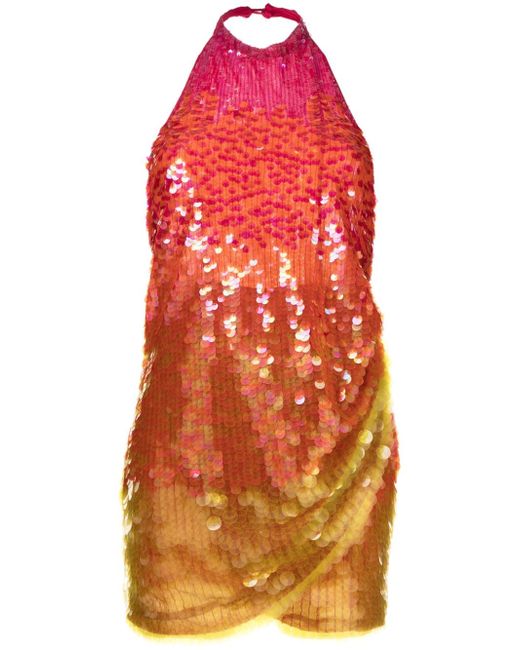 Ronny Kobo sequin-embellished halterneck dress