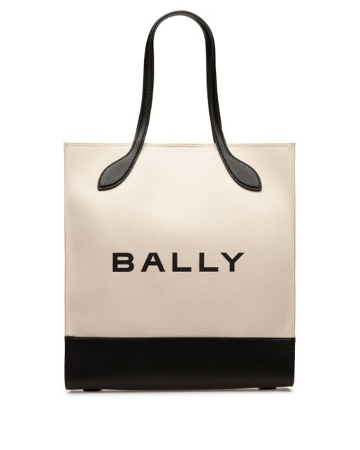 Bally logo print tote bag