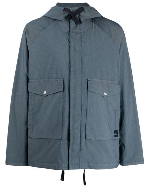 PS Paul Smith drawstring-hood cotton jacket