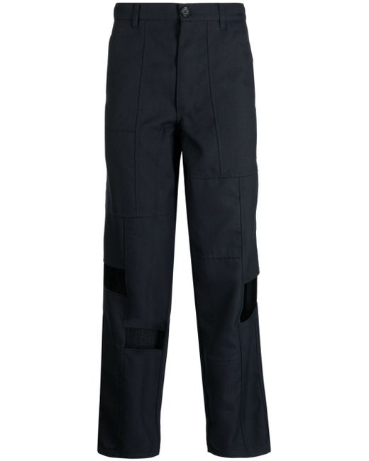 Comme Des Garçons panelled cut-out cropped trousers