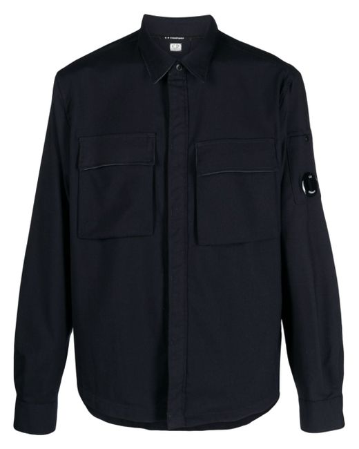 CP Company Lens-detail button-up shirt