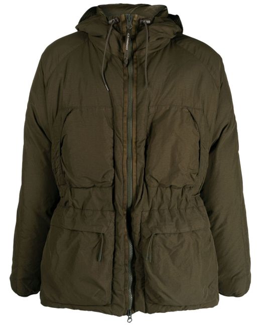 CP Company Lens-detail padded hooded jacket