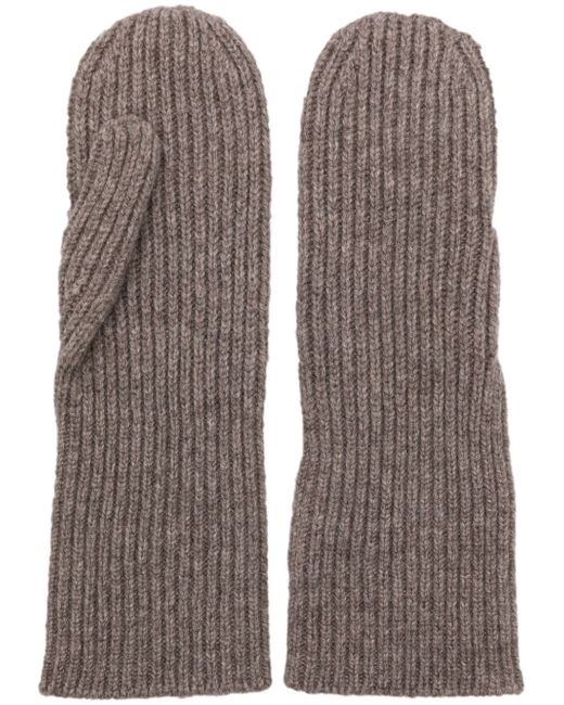 By Malene Birger fishermans-knit wool blend gloves