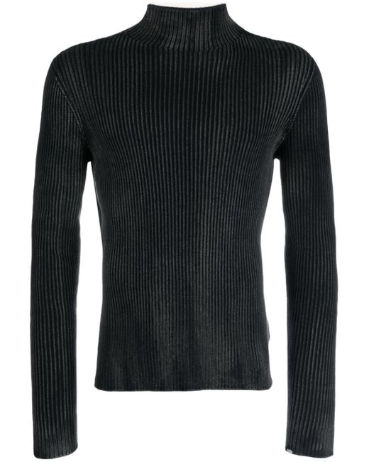 032C high-neck ribbed-knit jumper