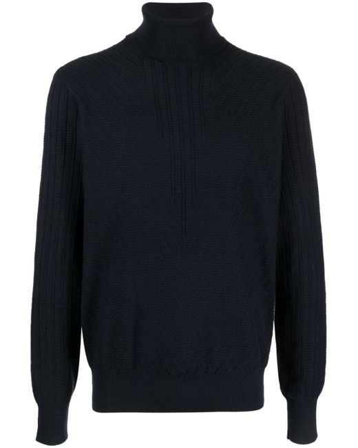 Armani Exchange roll-neck cotton blend jumper