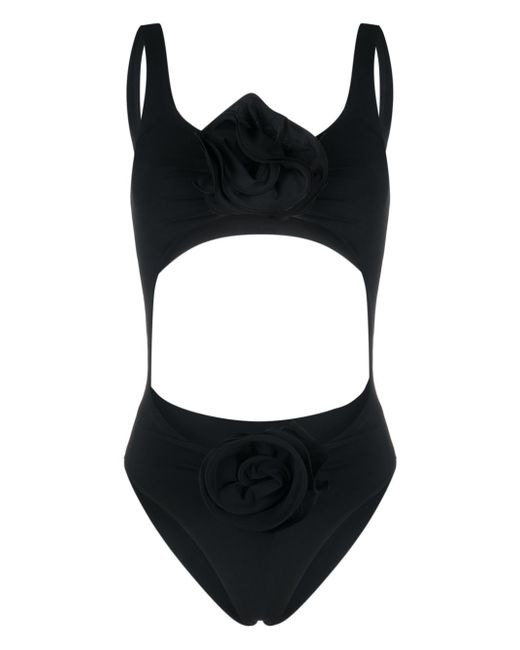 Magda Butrym floral-appliqué cut-out swimsuit