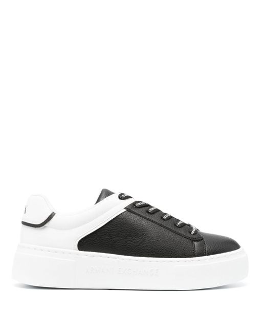 Armani Exchange two-tone panelled sneakers