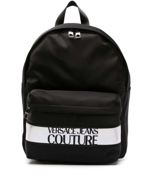 Versace Jeans Couture iridescent logo-print zip-up backpack