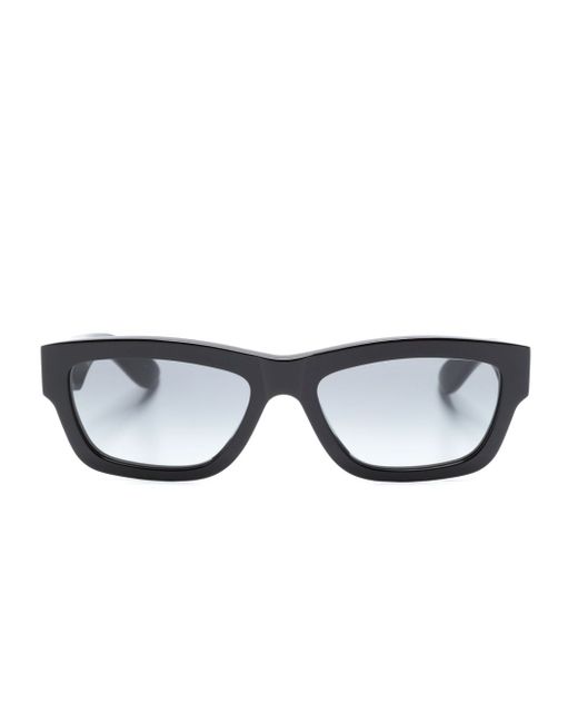 Alexander McQueen logo-engraved square-frame sunglasses