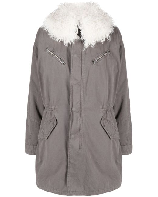 Zadig & Voltaire contrast-collar four-pocket jacket
