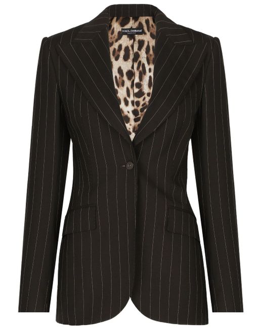 Dolce & Gabbana single-breasted striped blazer