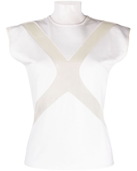 Genny X panel-detail high-neck top