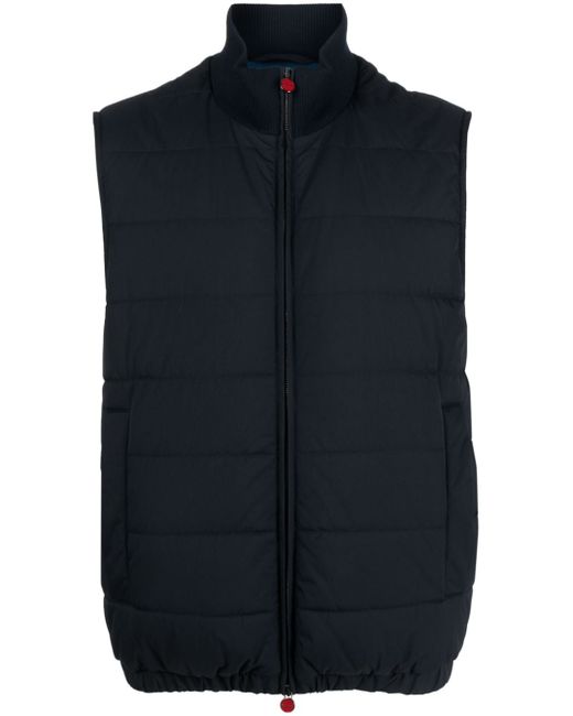 Kiton high-neck zip-up quilted gilet