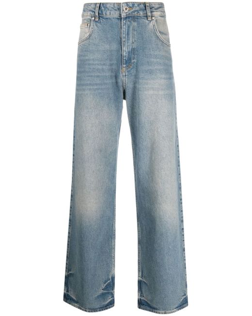 Represent straight-leg cotton jeans