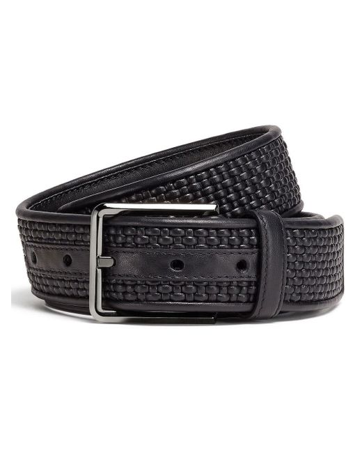 Z Zegna PELLETESSUTA Fixed leather belt