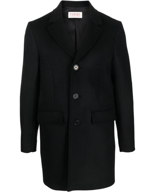 Fursac single-breasted narrow-lapels coat