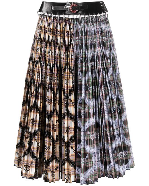 Chopova Lowena graphic-print fully-pleated skirt