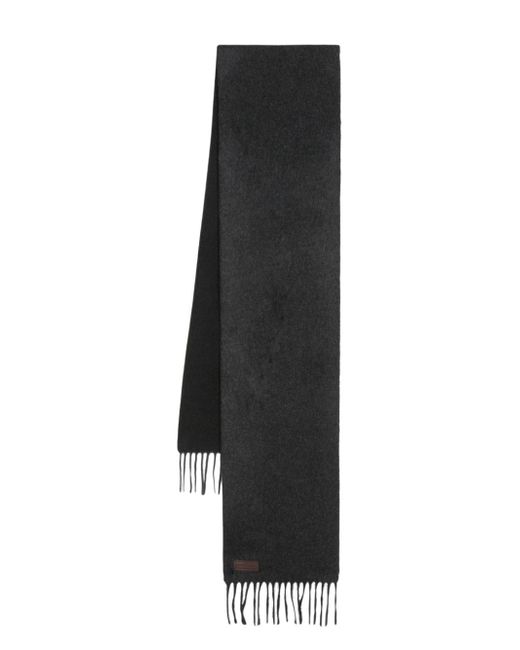 Canali fringed cashmere-silk blend scarf