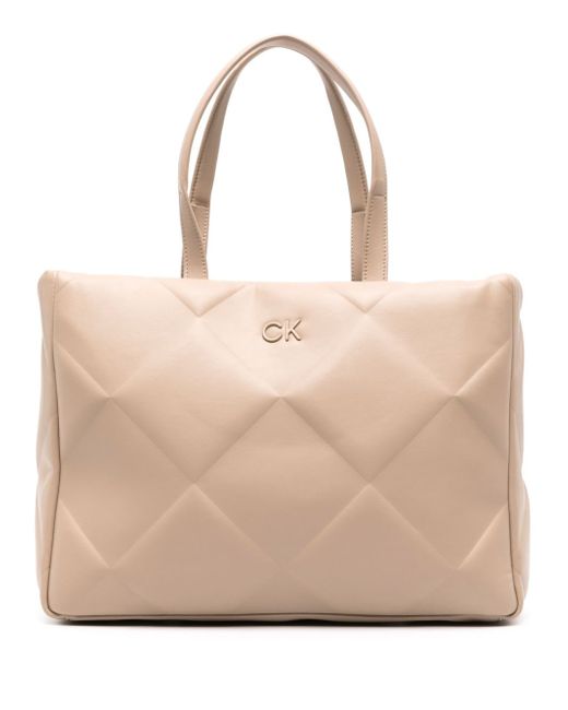 Calvin Klein Re-lock quilted leather tote bag
