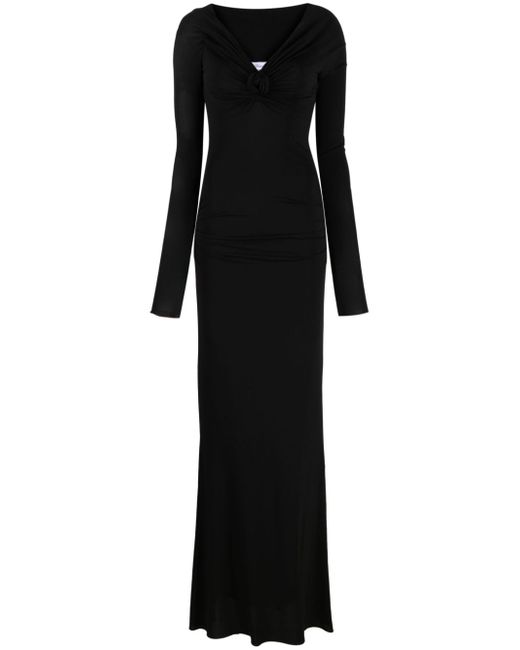 Blumarine V-neck Bardot-sleeves dress