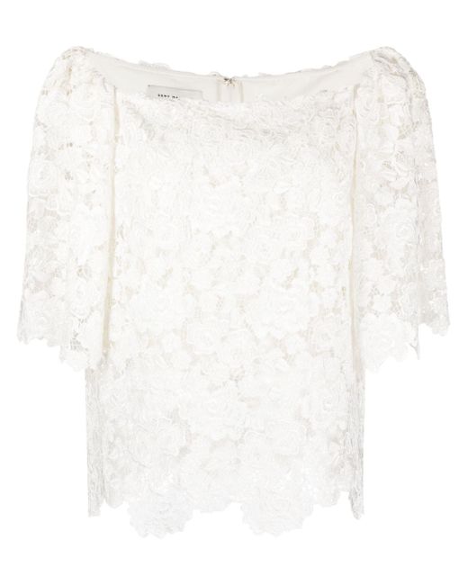 Gemy Maalouf off-shoulder lace blouse