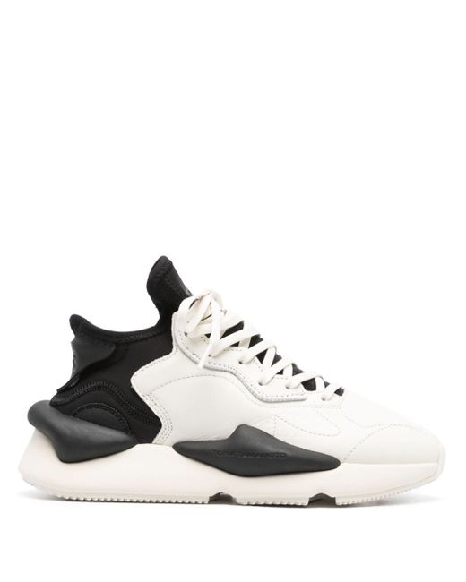 Y-3 Kaiwa panelled leather sneakers