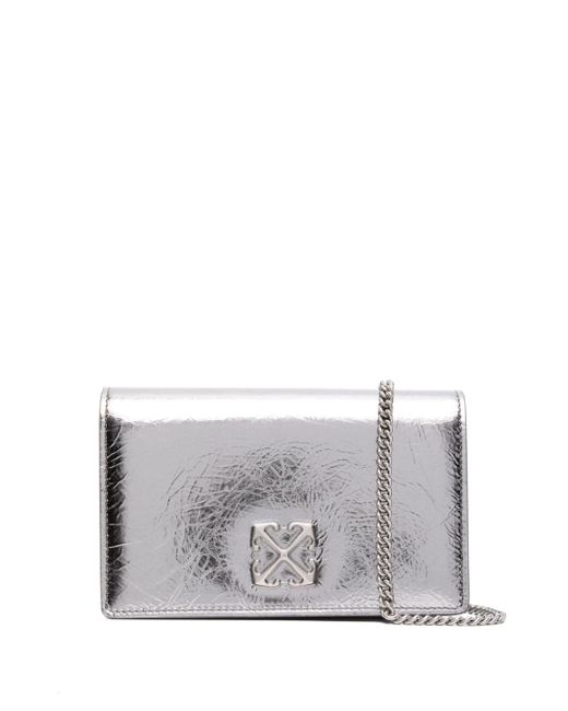 Off-White Jitney 0.5 leather clutch bag