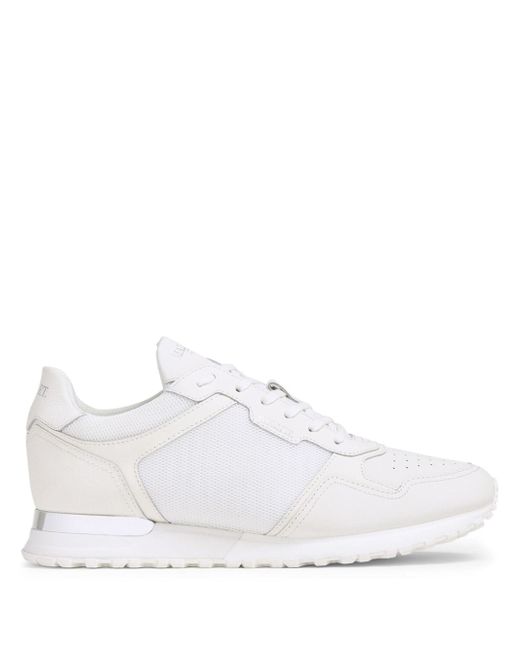 Mallet mesh-panelling leather sneakers