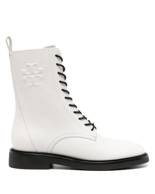 Tory Burch Double T-embossed leather boots