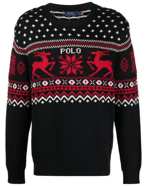 Polo Ralph Lauren fair-isle intarsia-knit jumper