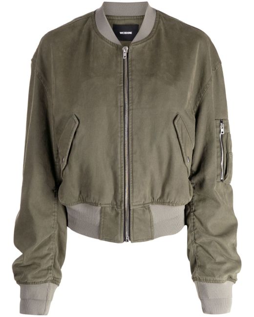 We11done zip-up sleeve-pocket bomber jacket