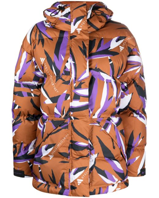 Adidas by Stella McCartney TrueNature floral-print padded jacket