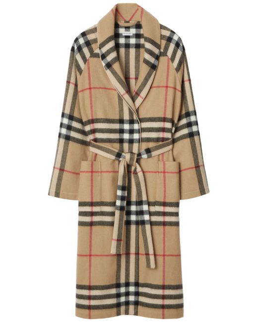 Burberry Vintage Check-pattern belted robe