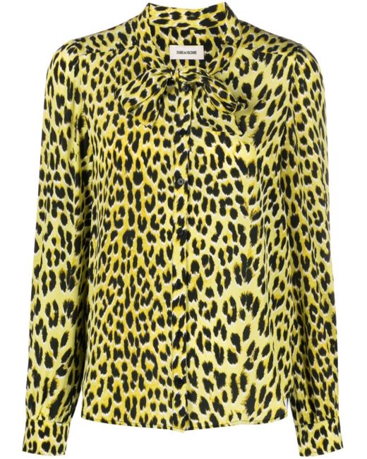 Zadig & Voltaire Taos leopard-print shirt