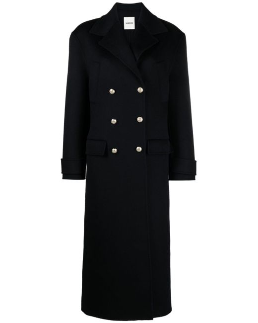 Sandro double-breasted wool coat