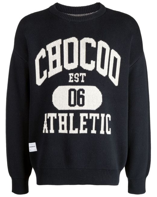 Chocoolate inatrsia-knit logo crew-neck jumper