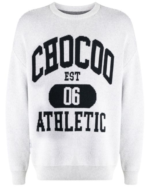 Chocoolate logo intarsia-knit jumper