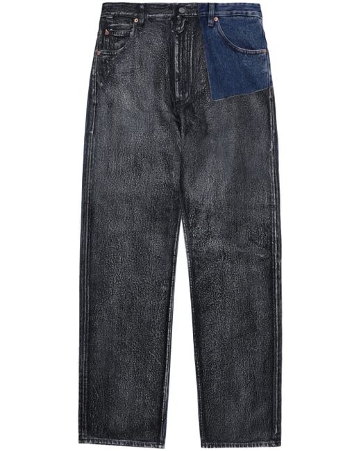 Mm6 Maison Margiela panelled mid-rise straight-leg jeans
