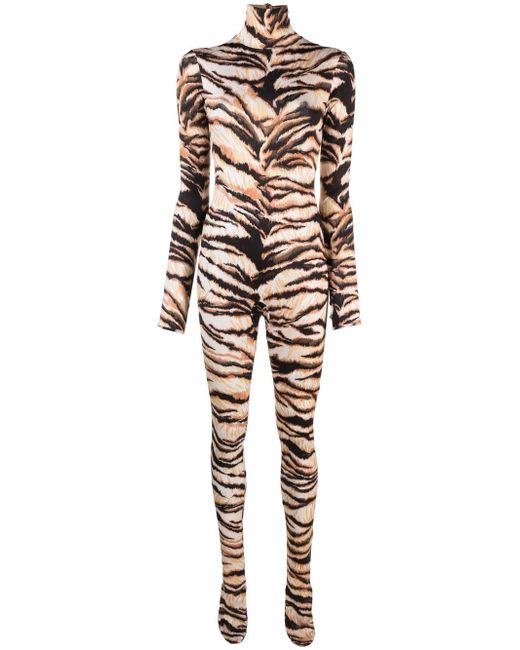 Roberto Cavalli zebra-print stretch jumpsuit