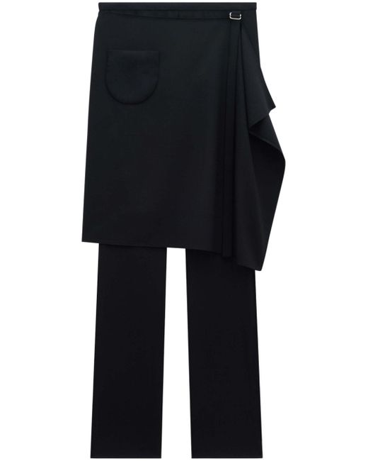 Courrèges Overskirt wool tailored trousers