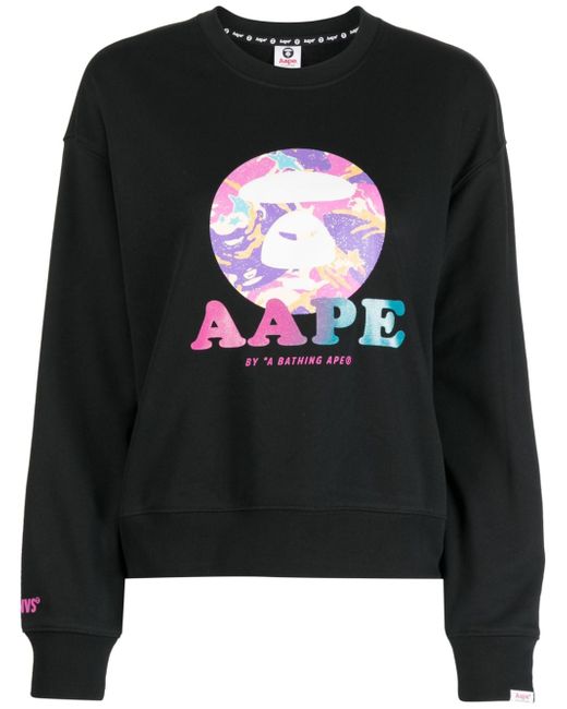 Aape By *A Bathing Ape® logo-print crew-neck sweatshirt