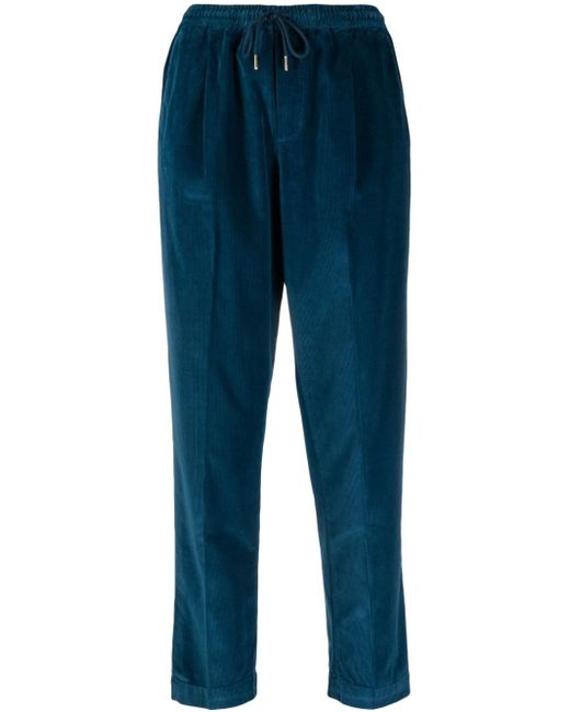 Briglia 1949 drawstring-waist corduroy cropped trousers