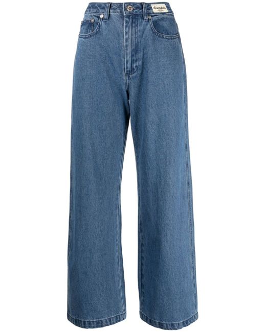 Chocoolate mid-rise wide-leg jeans