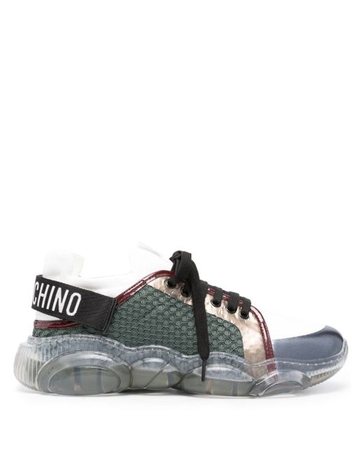 Moschino logo-print panelled sneakers