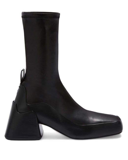 Jil Sander block-heel leather boots