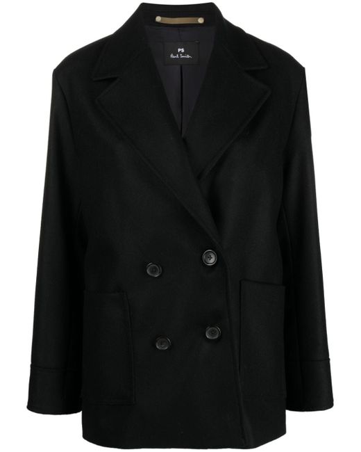 PS Paul Smith notched-lapels double-breasted coat