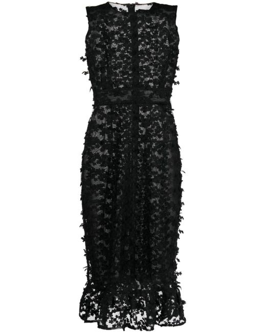 Cynthia Rowley floral-lace midi dress