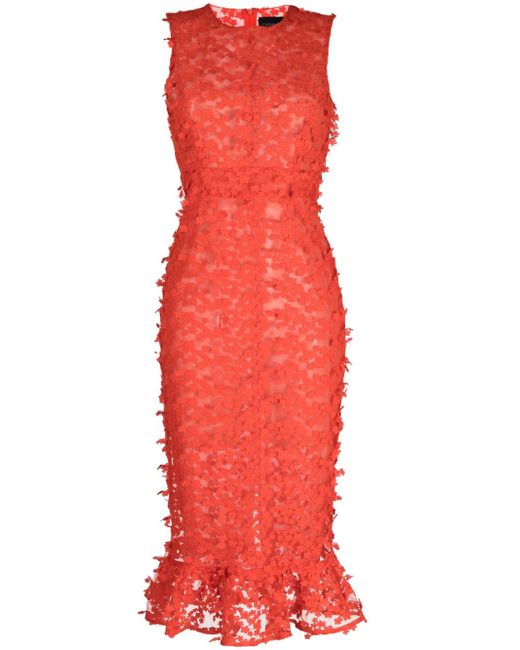 Cynthia Rowley sleeveless lace midi dress