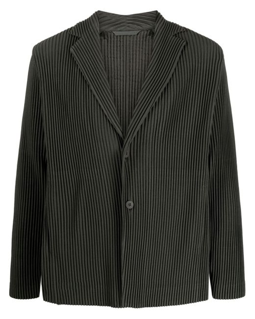Homme Pliss Issey Miyake single-breasted pleated blazer